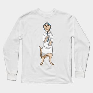 Meerkat Doctor Stethoscope Long Sleeve T-Shirt